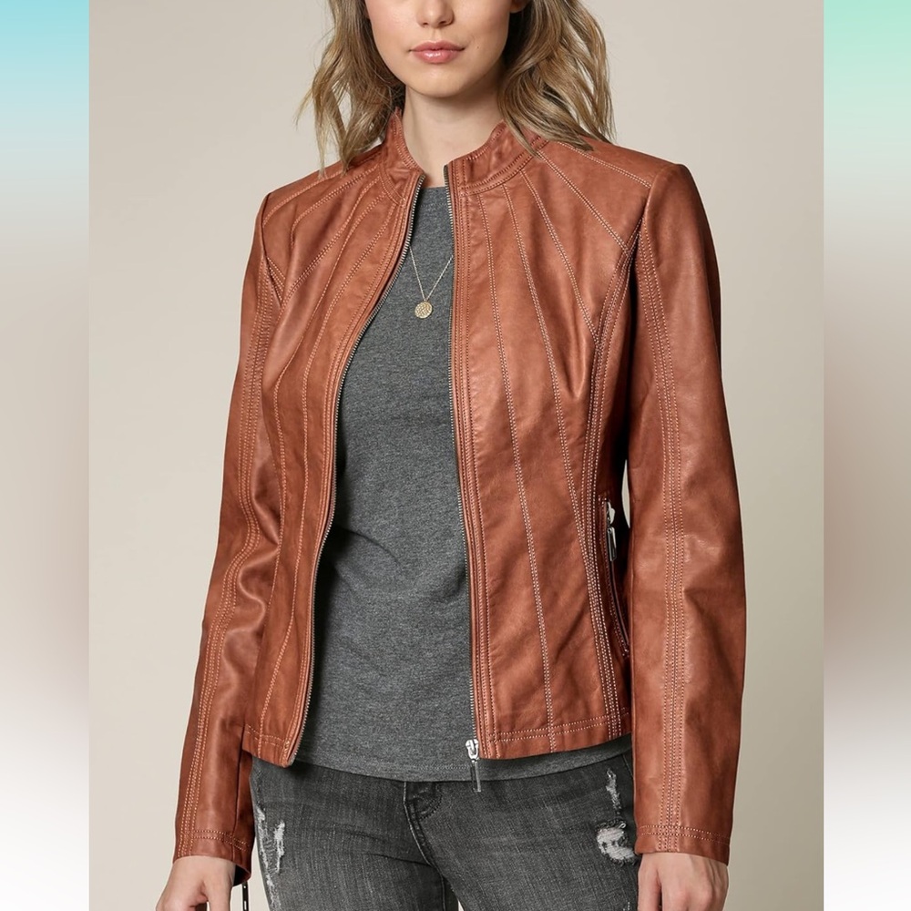Faux leather jacket